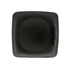 Plato Ensaladero Cuadrado 21.5 cm de Melamina Resistente tipo Plástico Negro Anforama
