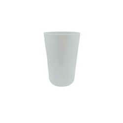 Vaso de 350 ml de Melamina Resistente tipo Plástico Blanco Brilloso Tavola