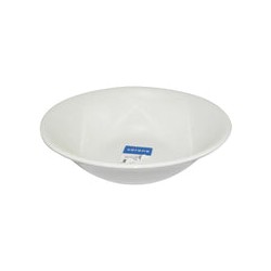 Plato Hondo Sopero Clásico Elegante 350 ml 18 cm de Loza Blanco Nevada Corona