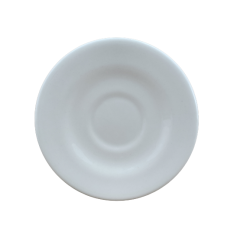 Plato Redondo para Taza Moka 11.5cm de Loza Resistente Blanco Nevada Corona