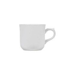 Taza de Loza Elegante Clásica Resistente de 240 ml Blanca Madrileña Santa Anita