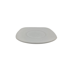 Plato Cuadrado para Taza 14 cm de Loza Resistente Blanco Antartic Santa Anita