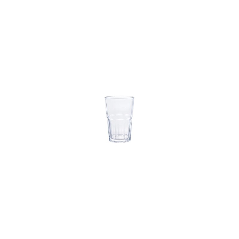 Vaso de 415 ml para Agua Jugo de Vidrio Resistente Barcelona Vidriería Santos