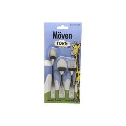 Juego de Cubiertos de Acero Inoxidable Infantil de 3 Piezas Toys Moven