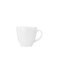 Taza Café Expresso Elegante de 88 ml de Vidrio Opalino Blanca Venecia Anfora