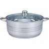 Cacerola de Acero Inoxidable con Tapa de Vidrio 6.5 Litros 28 cm Tab and Kit