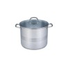 Olla Alta Grande de Acero Inoxidable con Tapa de 31 Litros 40 x 26 cm Tab and Kit