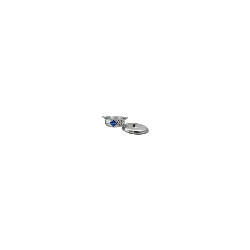 Cacerola Arrocera con Tapa y Asas Pequeña de Aluminio 6 litros 28 cm Plata Timesa