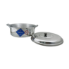 Cacerola Arrocera con Tapa y Asas Pequeña de Aluminio 6 litros 28 cm Plata Timesa