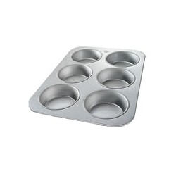 Molde de Estaño de 6 Cavidades para Mantecadas Cupcakes Panques La Ideal