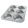 Molde de Estaño de 6 Cavidades para Mantecadas Cupcakes Panques La Ideal