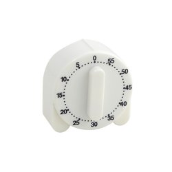 Reloj Timer Cronómetro de Cocina Resorte Manual hasta 60 Minutos Blanco Metaltex