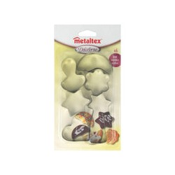 Juego de 6 Moldes Cortadores para Galletas de Acero Inoxidable Metaltex