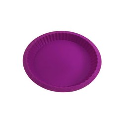 Molde Redondo de Silicón para Tarta Pay Repostería 27 cm Morado Alegría