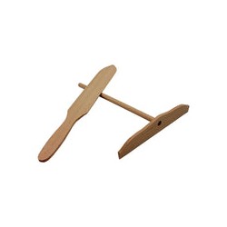 Juego de Espatula y Esparcidor de Masa de Madera para Crepera 38 cm Metaltex