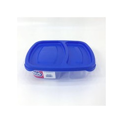 Recipiente con Doble División 600 ml de Plástico con Tapa Varios Colores Cubasa 0527