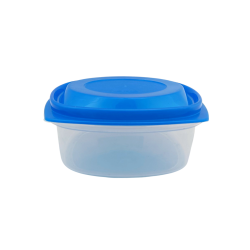 Recipiente Cuadrado de 700 ml de 6 cm de Plástico con Tapa Azul Ferplast