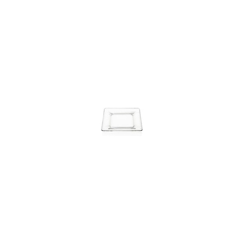 Plato Ensaladero Cuadrado Moderno Elegante de Vidrio 22.5 cm City Libbey