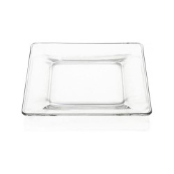 Plato Ensaladero Cuadrado Moderno Elegante de Vidrio 22.5 cm City Libbey